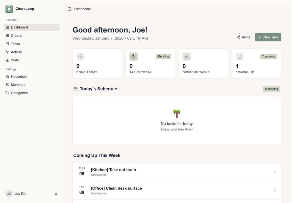 Dashboard screenshot